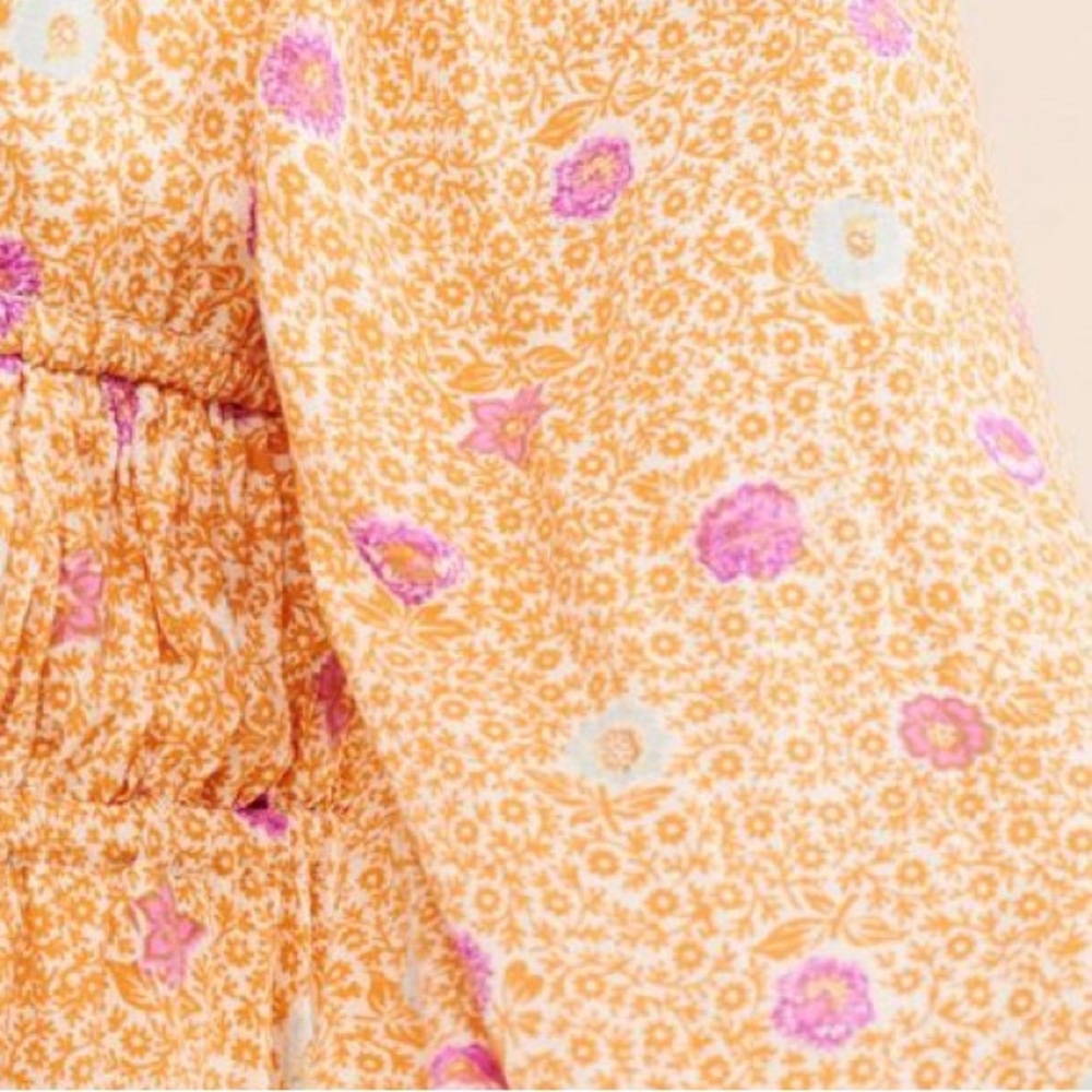 Free People Orange Floral Maxi Dress, Tried and True, large - Picture 3 of 6